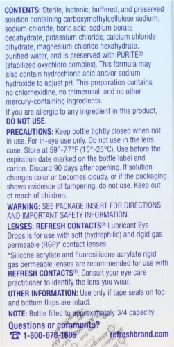 Refresh Contacts Lens Comfort Eye Drops Perspective: back