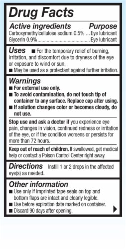 Refresh Optive Lubricant Eye Drops Perspective: back