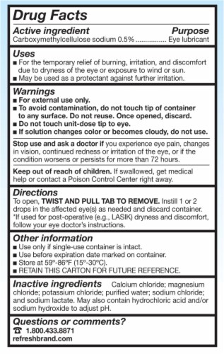 Refresh Plus Tears Lubricant Eye Drops Perspective: back