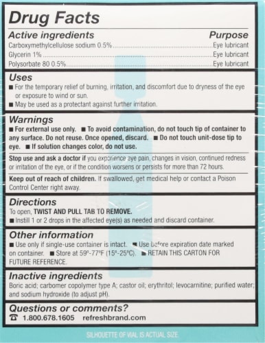 Refresh® Digitial PF Lubricant Eye Drops Perspective: back