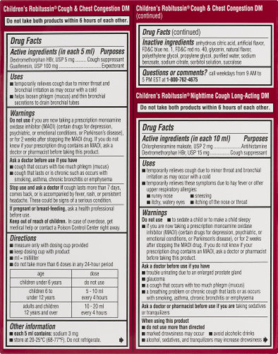 Children's Robitussin Daynight Cough Cold Value Pack Perspective: back