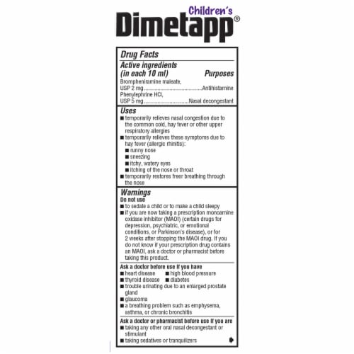 Dimetapp® Children's Grape Flavor Cold & Allergy Antihistamine