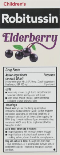 Robitussin Children's Elderberry Cough & Congestion Syrup Perspective: back