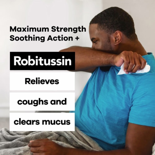 Robitussin Maximum Strength Cough+Chest Congestion DM-Dextromethorphan-Raspberry Liquid Perspective: back