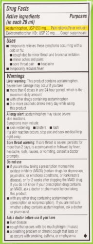 Robitussin Adult CF Maximum Strength Severe Cough + Sore Throat Strong Cooling Liquid Perspective: back
