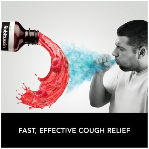 Robitussin Adult Maximum Strength Severe Cough + Sore Throat Relief Cough Suppressant Medicine Perspective: back
