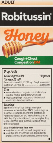 Robitussin® Adult Honey Cough + Chest Congestion DM Liquid Perspective: back