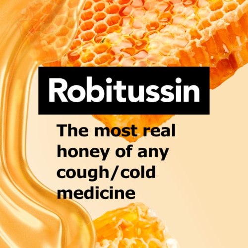 Robitussin Honey Severe Cough & Sore Throat & Flu Max Day Syrup Perspective: back