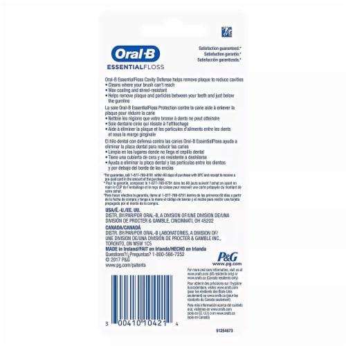 Oral-B Cavity Defense Essential Floss, Mint, 2 Ct Perspective: back