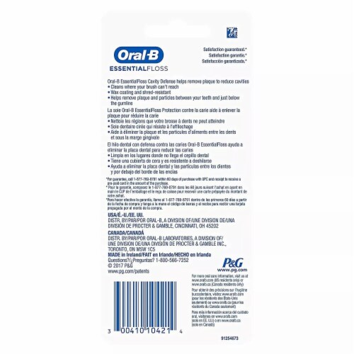 Oral-B Cavity Defense Essential Floss, Mint, 2 Ct Perspective: back