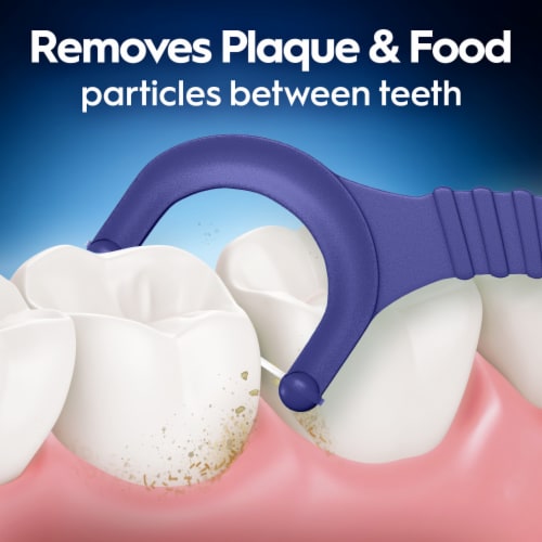 Oral-B Glide Arctic Peppermint Oil Flavor Dental Floss Picks Perspective: back