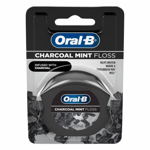 Oral-B Charcoal Infused Mint Dental Floss Perspective: back