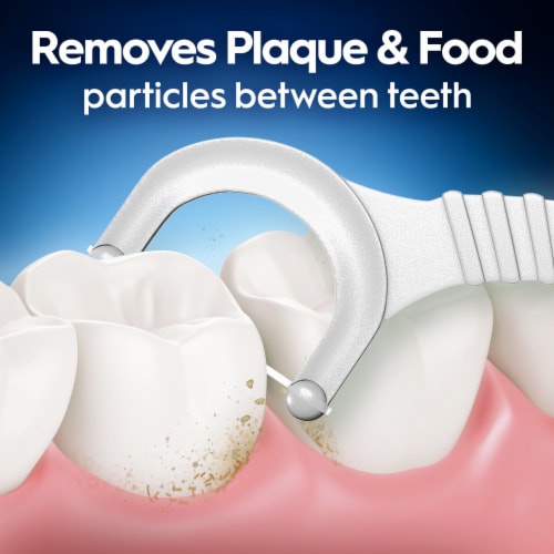 Oral-B Mint Glide Bacteria Guard Dental Floss Picks Perspective: back