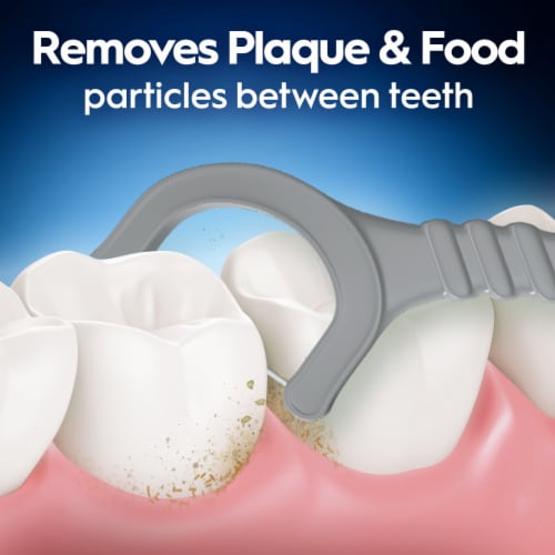 Oral-B Glide Ultra Deep Clean Floss Picks, Removes Food and Plaque, Cool Mint Flavor, 75 Floss Picks Perspective: back