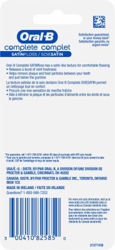 Oral-B Complete SatinFloss Mint Dental Floss Perspective: back