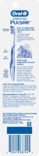 Oral-B Manual PULSAR Adult Manual Toothbrush 35 Tufts Long Handle Soft Perspective: back