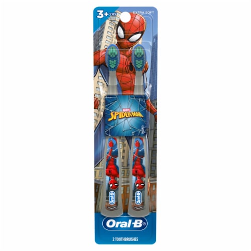 Oral-B Kid's Marvel's Spiderman Soft Manual Toothbrush Perspective: back