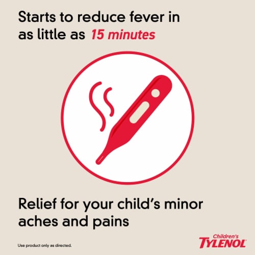 Children's Tylenol Cherry Flavor Oral Suspension Perspective: back
