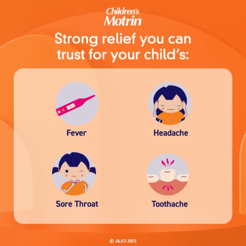 Children's Motrin Dye-Free Berry Oral Suspension Perspective: back