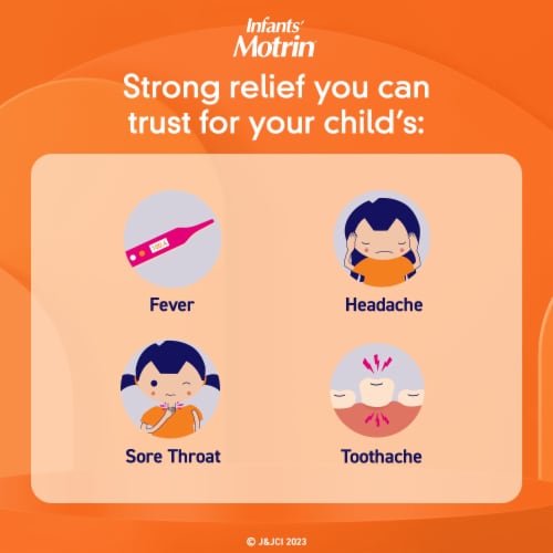 Motrin Original  Berry Flavor Infant Drops with Ibuprofen Perspective: back