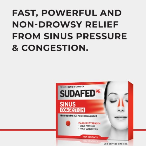 Sudafed PE Sinus Congestion Tablets Perspective: back