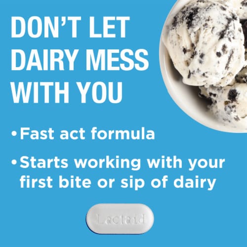 Lactaid Fast Act Lactose Intolerance Caplets Travel Size Perspective: back