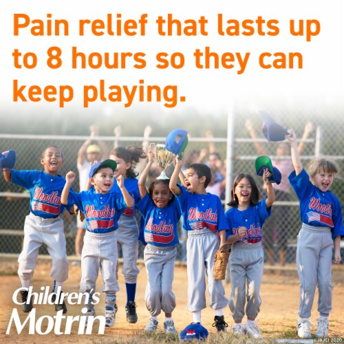Children's Motrin Dye-Free IBuprofen Chewable Tablets, Grape Perspective: back