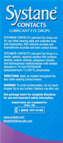 Alcon Systane Contacts Lubricant Eye Drops Perspective: back