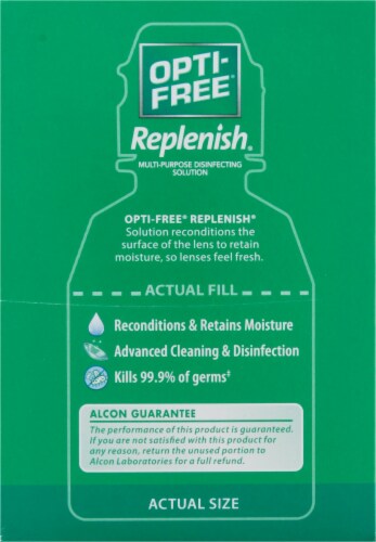 Alcon Opti-Free Replenish Enhanced Comfort Multi Purpose Disinfecting Solutions Perspective: back