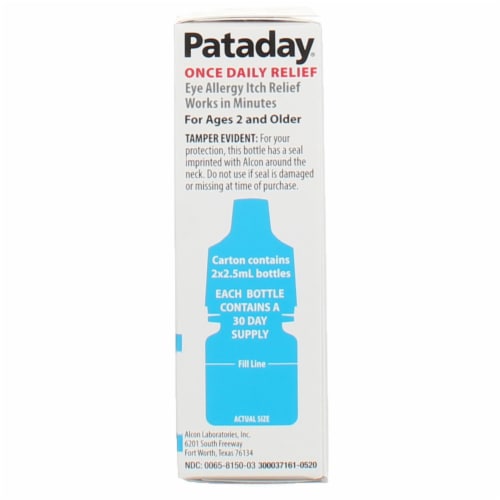 Pataday Once Daily Allergy Relief Eye Drops Twin Pack Perspective: back