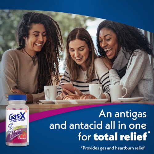 Gas-X Total Relief Heartburn and Gas Relief Chewable Tablets Perspective: back