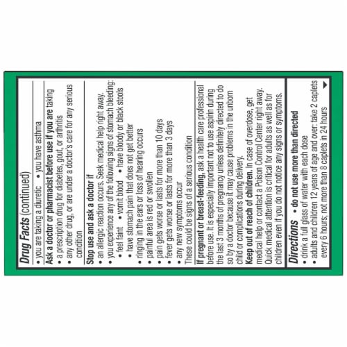 Excedrin Extra Strength Headache Pain Relief 30 Count Perspective: back