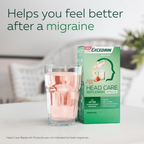 Head Care Replenish +Focus Drink Mix for Head Health Support - 16 Packets Perspective: back