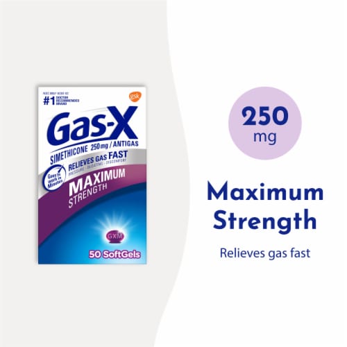 Gas-X Maximum Strength Gas Relief Simethicone Softgels Perspective: back