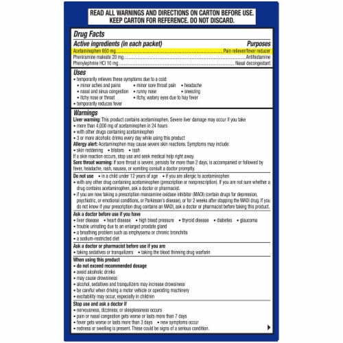 Theraflu Flu & Sore Throat Apple Cinnamon Powder Perspective: back