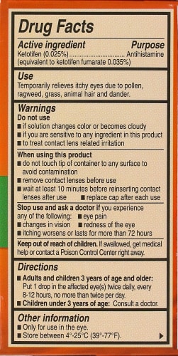 Zaditor 12 Hour Eye Itch Relief Solution Perspective: back