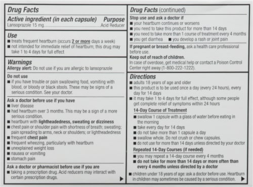 GoodSense Lansoprazole Acid Reducer Perspective: back