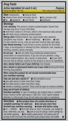GoodSense® Infant Pain Reliever & Fever Reducer Grape Flavor Oral Suspension Perspective: back