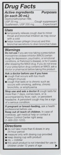 GoodSense® Cough & Chest Congestion Medicine Tussin DM Liquid Perspective: back