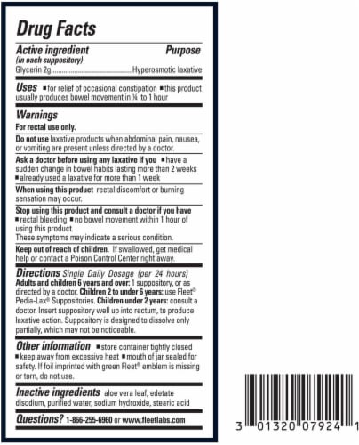 Fleet 7.5 Ml Liquid Glycerin Laxative Suppositories, Adult- 4 Ea 