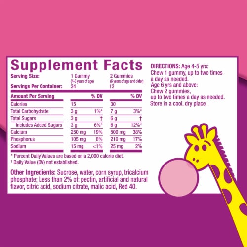 Pepto Bismol Kids Bubble Gum Flavored Gummies Perspective: back