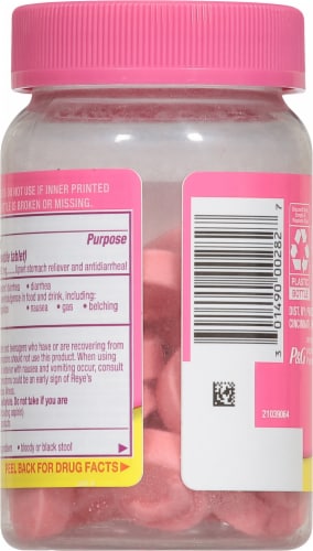Pepto Bismol® Fast Melts 5 Symptom Relief Chewable Tablets Perspective: back