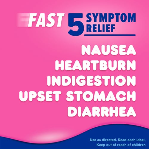 Pepto-Bismol Maximum Strength Upset Stomach Reliever Perspective: back