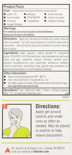 Ayr® Saline with Aloe Nasal Gel Perspective: back