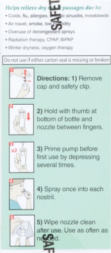 Ayr Saline No Drip Nasal Gel Sinus Spray Perspective: back