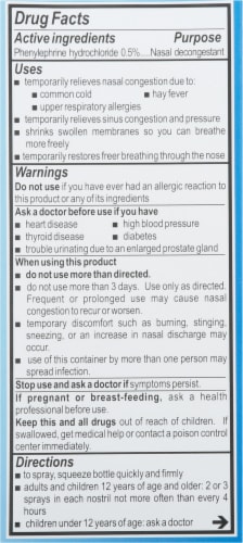 Neo-Synephrine Non-Drowsy Cold & Allergy Nasal Spray Perspective: back