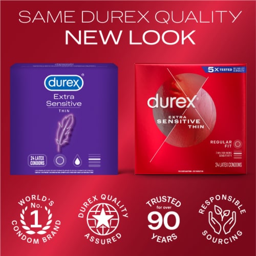 Durex Extra Sensitive Thin Regular Fit Condoms Perspective: back