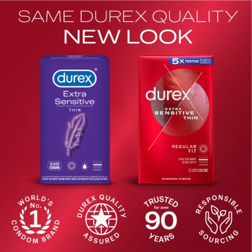 Durex Extra Sensitive Thin Regular Fit Condoms Perspective: back
