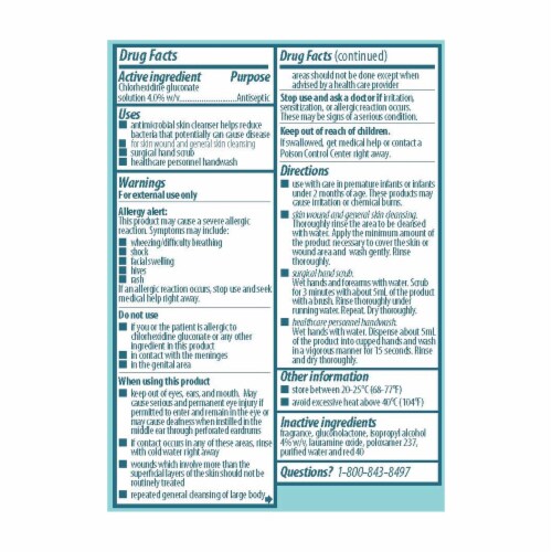 Hibiclens Antiseptic Antimicrobial Skin Cleanser Perspective: back