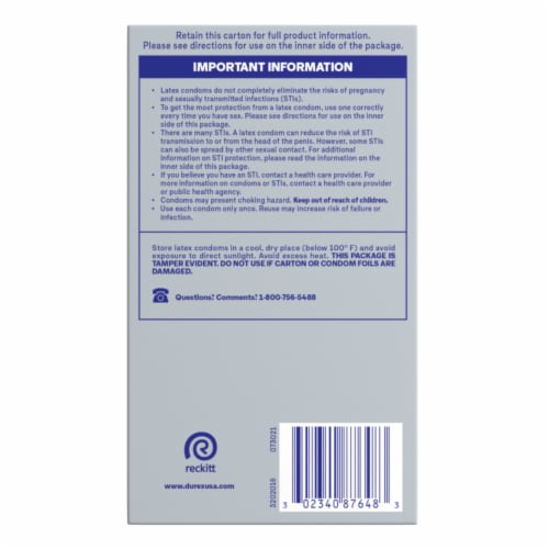 Durex® Air Wide Fit Large Latex Condoms Perspective: back